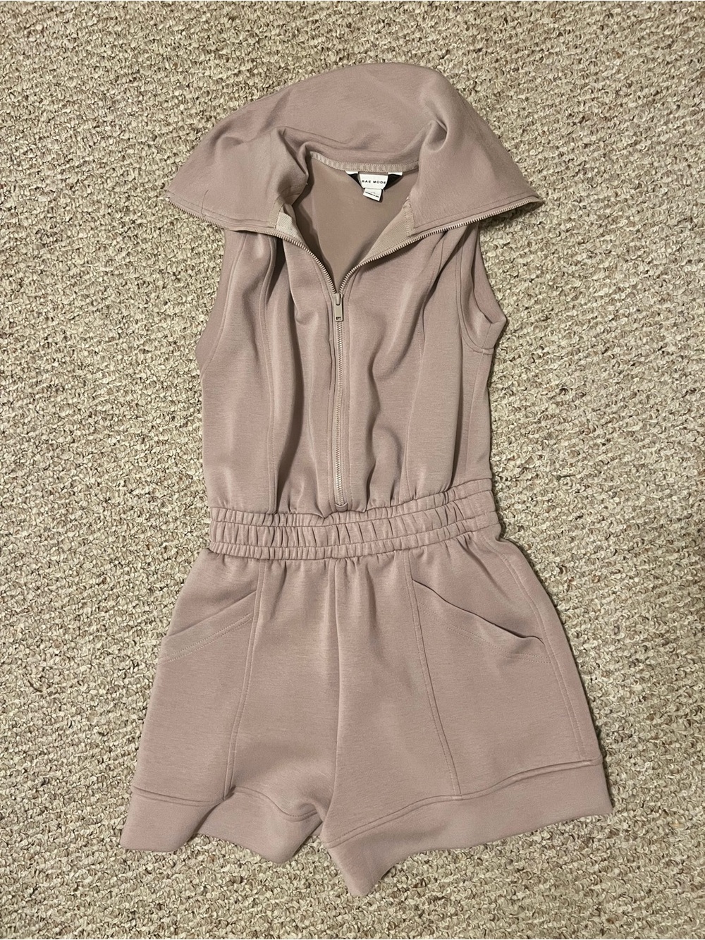 Sleeveless Zip-Front Romper